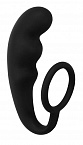 Чёрное эрекционное кольцо с анальным стимулятором Mountain Range Anal Plug Lola toys 4218-01Lola - цена 
