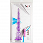 Фиолетовая вибровтулка в форме ёлочки ToyFa 811301-4 - цена 