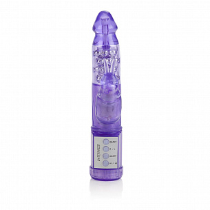 Фиолетовый вибромассажер My First Jack Rabbit с клиторальным кроликом - 21 см. California Exotic Novelties SE-0610-10-3 - цена 