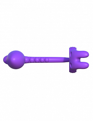 Фиолетовое эрекционное кольцо с анальным стимулятором Ass-Gasm Vibrating Rabbit Pipedream PD5803-12 - цена 