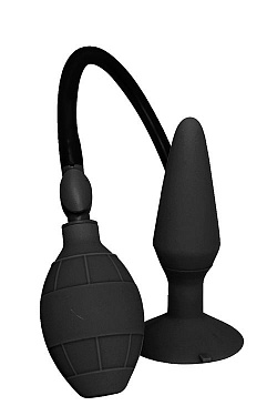 Чёрная анальная пробка с функцией расширения MENZSTUFF SMALL INFLATABLE PLUG- 12,5 см. Dream Toys 20836 с доставкой 