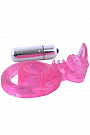 Розовая вибронасадка со стимулятор клитора   Язычок   ToyFa 888014 - цена 