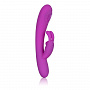 Фиолетовый вибромассажер Embrace Massaging Rabbit с щёточкой на головке California Exotic Novelties SE-4609-25-3 - цена 