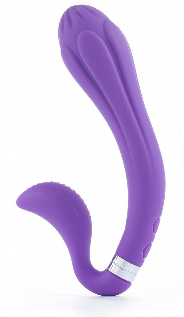 Фиолетовый силиконовый вибромассажёр THE LADY JADORE - 19 см. Closet Collection CL0008 - цена 