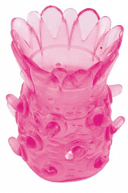 Розовая рельефная насадка на пенис ToyFa 888001 с доставкой 